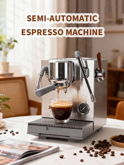 CAFOVO E120 9Bar Commercial Dual Boiler Espresso Machine ULKA Pump OPV System with OLED Display for Cafe Coffee Maker 220V