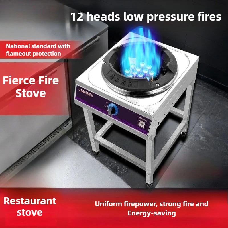 Home Fierce Fire Stove Gas Cooktop Commercial Single Burner Medium and High Pressure Liquefied Gas Stove Energy-saving Gas Hob