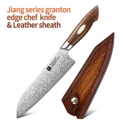 XINZUO 7.8'' Japanese Chef's Knife High-carbon Dual-core Damascus Steel Cooking Knife for Meat Vegetable Fish Fillet Salmon