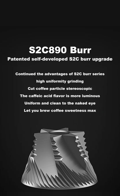 TIMEMORE Chestnut S3 Manual Coffee Grinder – S2C890 Burr, 0.015mm External Adjustment, Premium Hand Espresso Grinder