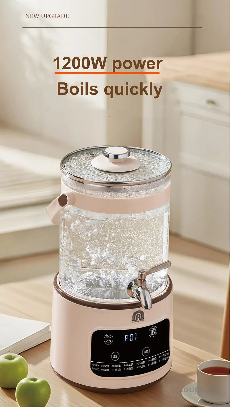 3L Electric Smart Tea Brewer – Large-Capacity Thermostatic Kettle with Faucet for Office, Fruit Tea & Commercial Use