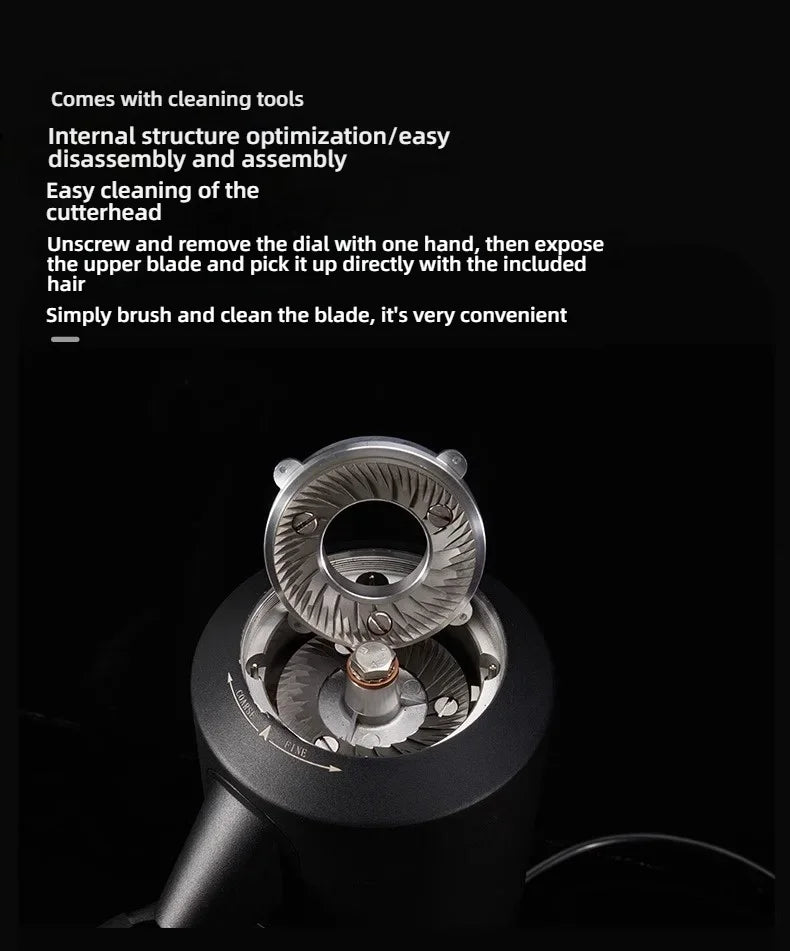 LX T64 Variable Speed Coffee Bean Grinder Machine 64mm Flat Burr Espresso Coffee Grinder Single Dose Grinder Miller