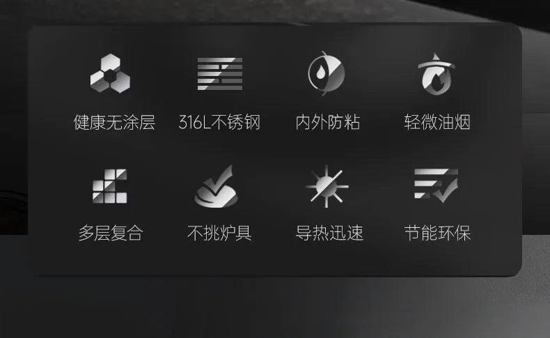 Stainless Steel Frying Pan 316 Stainless Steel Flat Bottomed Frying Pan Deep Uncoated Induction Cooker Vegetable Frying Pan