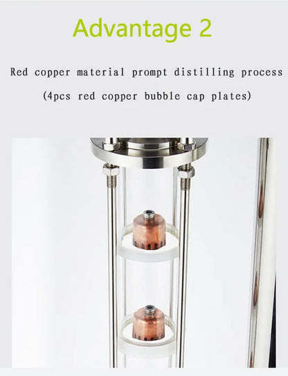 23L Home Distiller Alcohol Moonshine Electric Tubular Distilling Column Machine Wine Fermentation Used Distillation Equipment