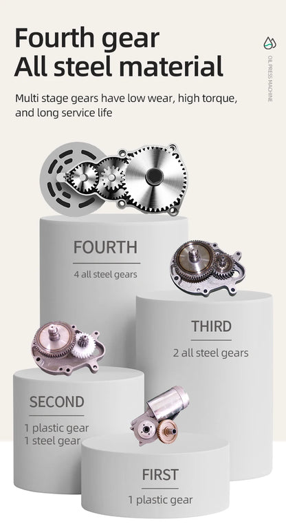 BEAUTIUSN,110V/220V New Automatic  Oil Press Machine Commercial Home cold Oil Extractor Expeller Presser ,flaxseed Sunflower Oil