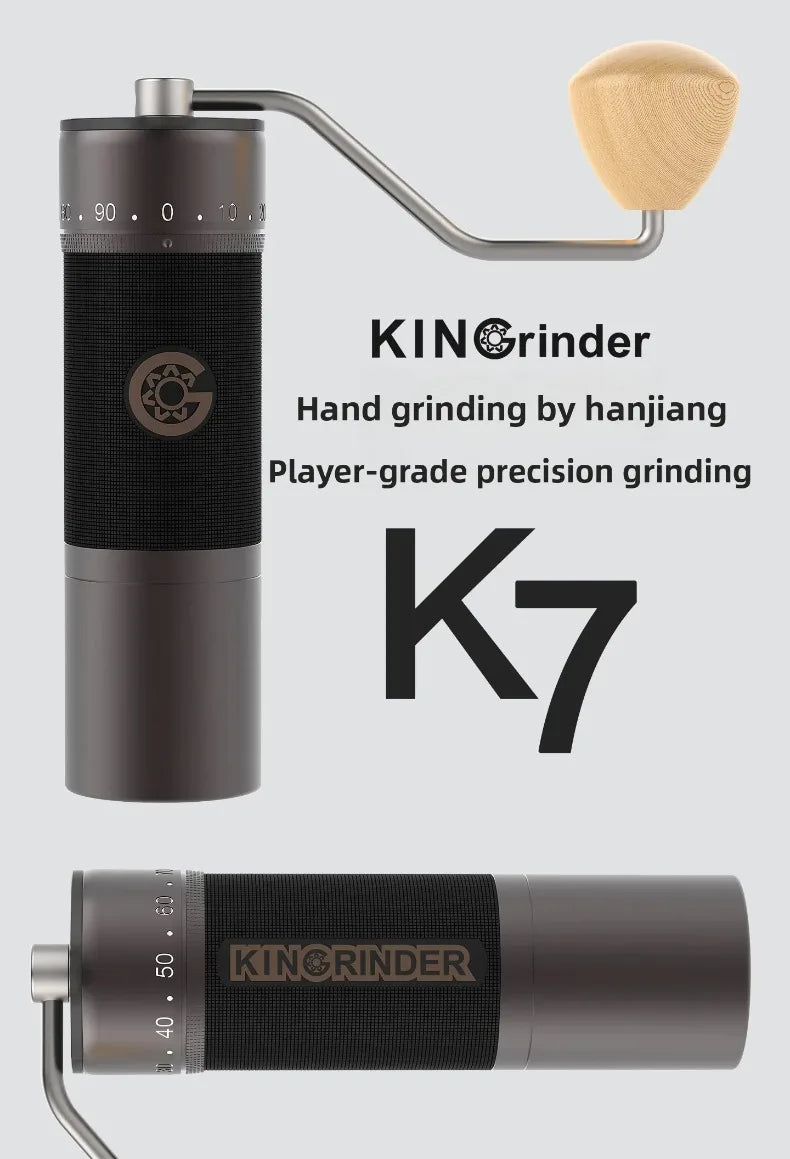 Kingrinder K7  Manual  Coffee Bean Hand Grinder Italian Coffee Precision Hand Mill Portable Outdoor Home Coffee Grinders