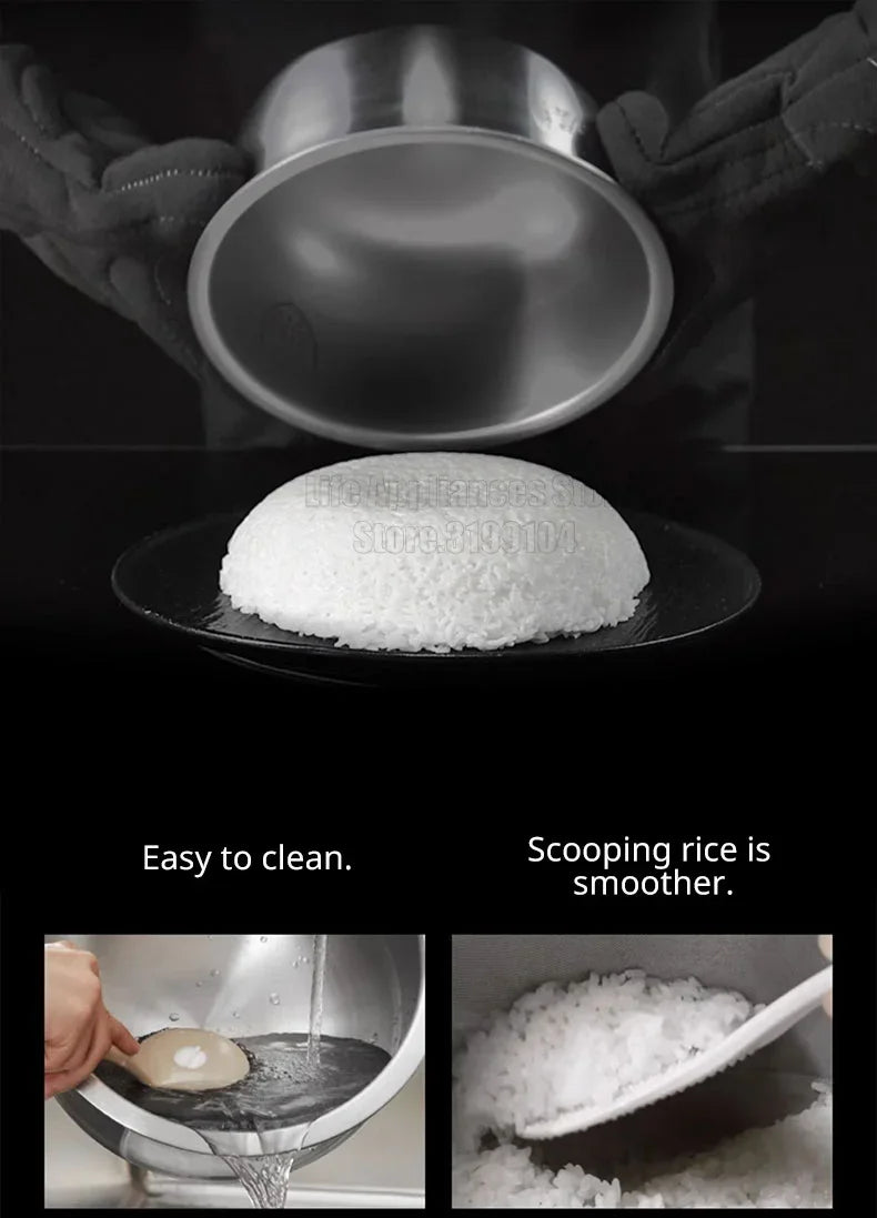 Joyoung Rice Cooker 4L Multifunctional Porridge Multigrain Rice Soup 1300W Fast Heating Cooker No Coated Stainless Steel Liner