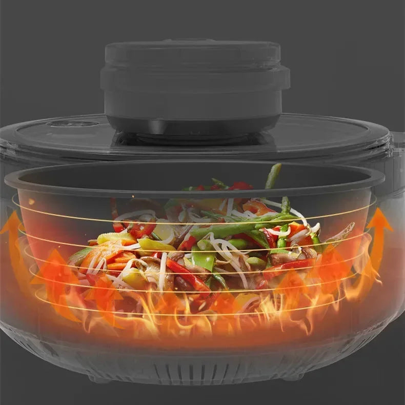 Joyoung Cooking Machine Robot Electric Frying Pan Smoke free precise Temperature Control Intelligent Automatic Cooker CJ-A9 Gray