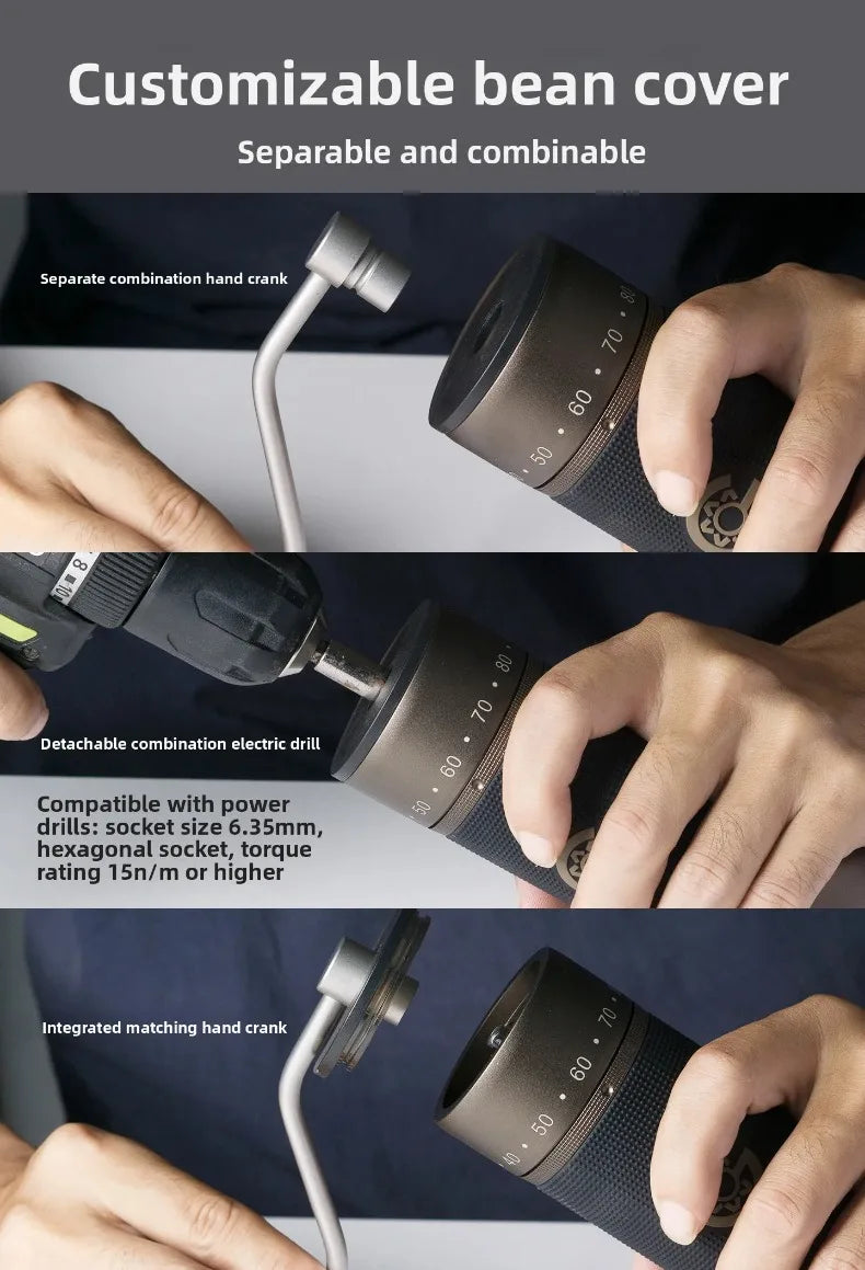 Kingrinder K7  Manual  Coffee Bean Hand Grinder Italian Coffee Precision Hand Mill Portable Outdoor Home Coffee Grinders