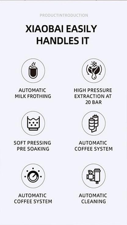 Italian Espresso Machine Household High-pressure Automatic Milk Foam Making Intelligent Color Screen Integrated Coffee Machine
