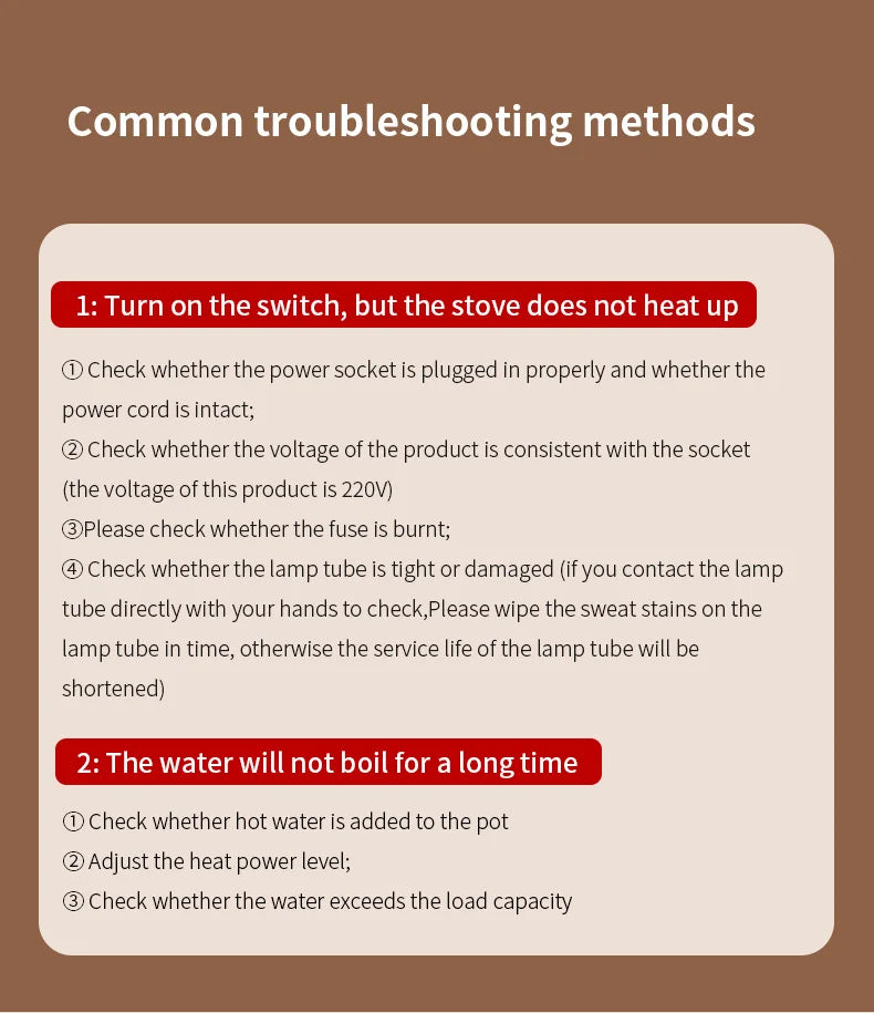 BINCOO 220V 400W Siphon Pot Convection Oven Coffee Heater Electric Stove Halogen Light Wave Infrared Heating 750° Heat Resistant