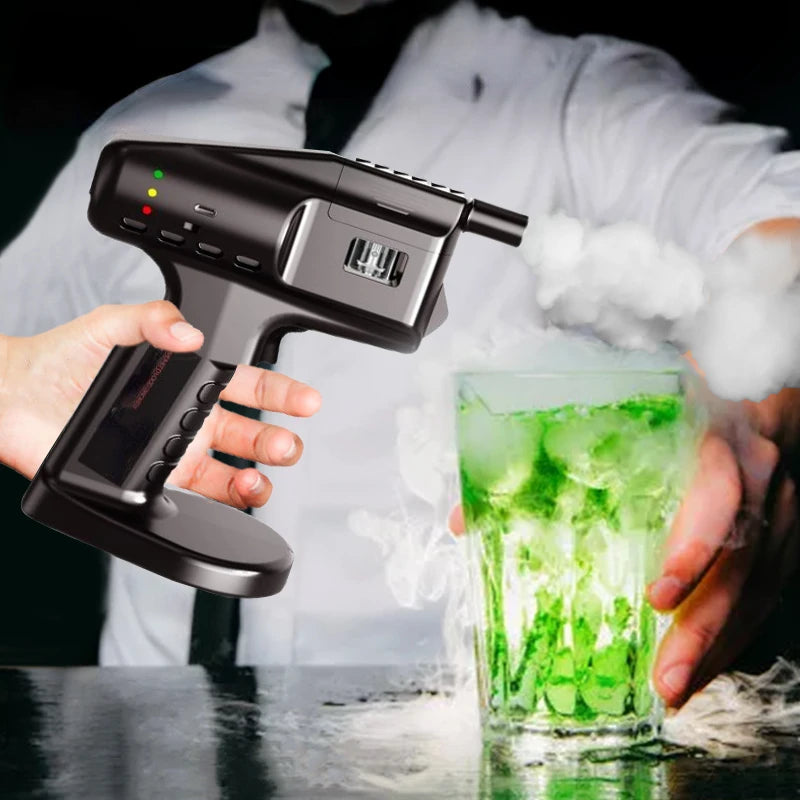 Cocktail Smoke Gun, Vapour Blaster Cocktail Bubble Smoke Gun with 5-Flavour Aroma Liquid and Edible Bubble for Food and Drink