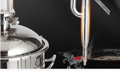 23L Home Distiller Alcohol Moonshine Electric Tubular Distilling Column Machine Wine Fermentation Used Distillation Equipment