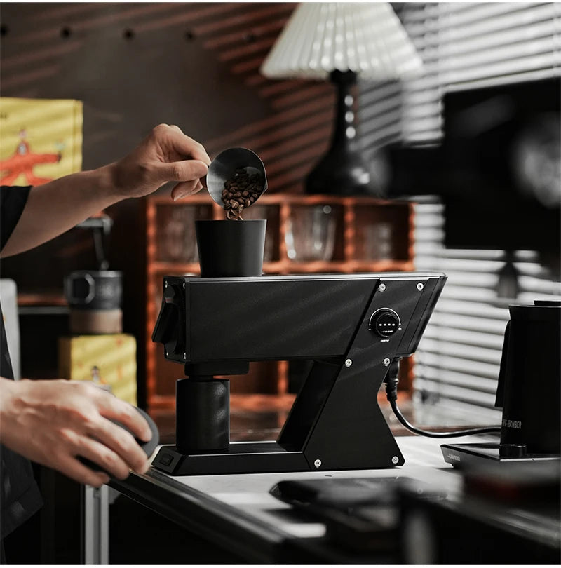 MHW-3BOMBER F74 Electric Grinder – 74mm Ti Flat Burr, 90-Step Stepless Espresso to French Press