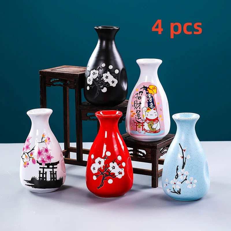 Sushi shop Sashimi Plate Decoration Ceramic small Bottle Dry Ice japanese kitchen tableware Restaurant Toothpick Holder Storage
