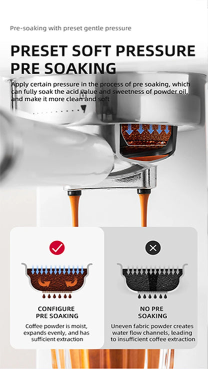 Italian Espresso Machine Household High-pressure Automatic Milk Foam Making Intelligent Color Screen Integrated Coffee Machine