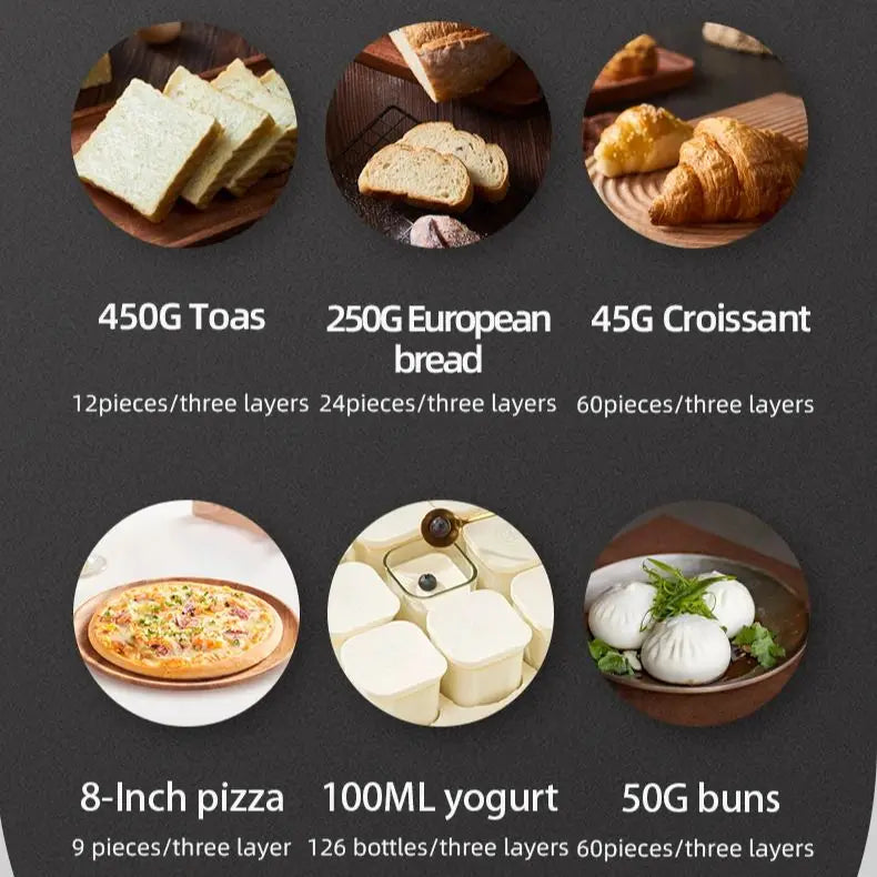 70L Temperature-Controlled Electric Dough Proofer Fermentation Household Baking Multi-functional Automatic Bread Yogurt  Machine