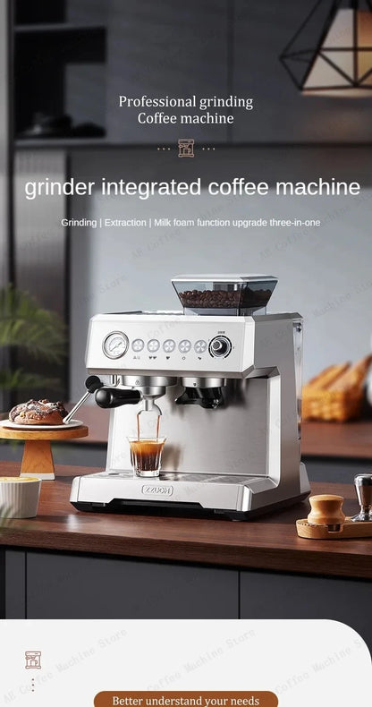 Integrated Grinder Coffee Machine Fully Automatic Espresso Coffee Machine Steam Milk Frothing Machine Italian-style Coffee Maker
