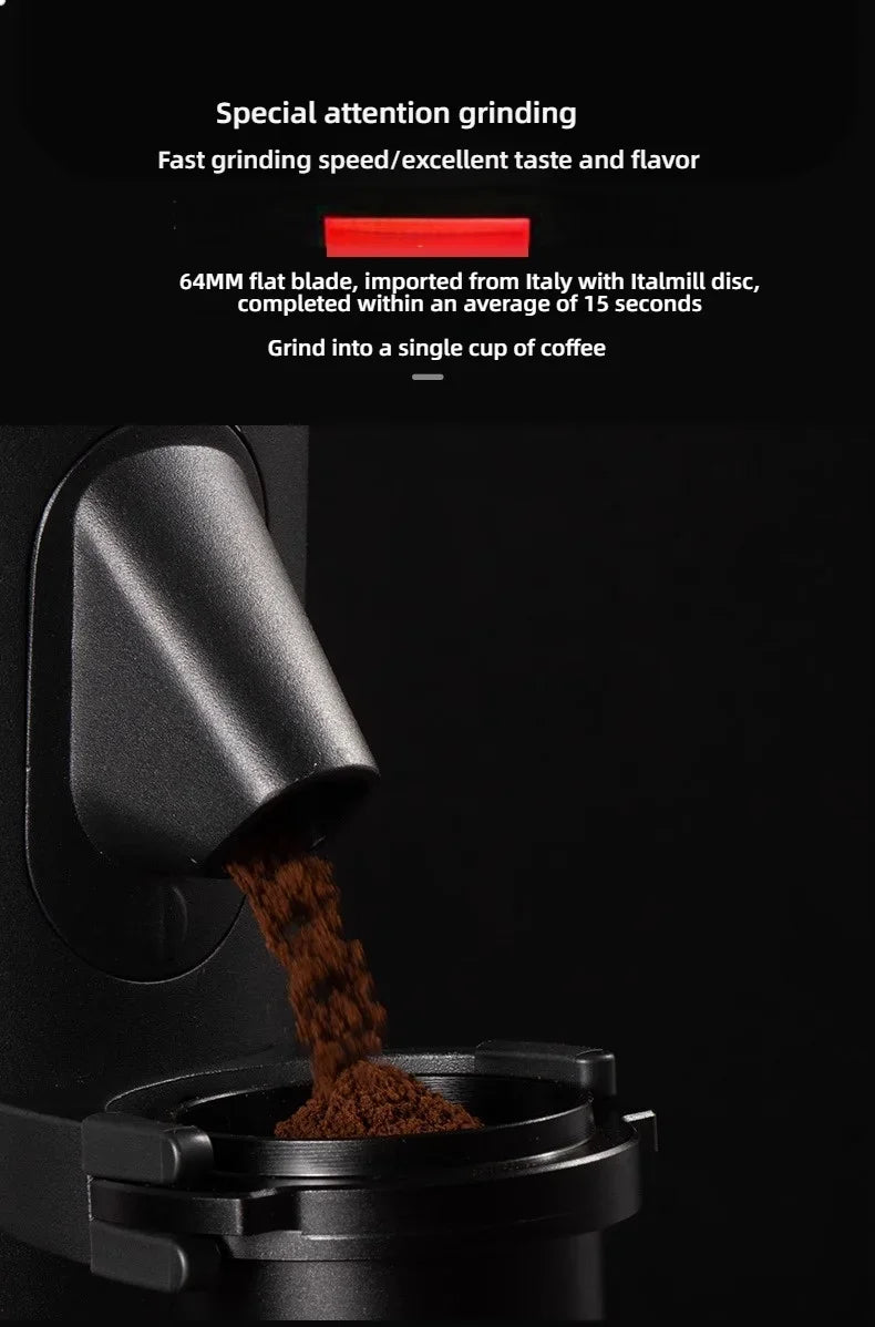 LX T64 Variable Speed Coffee Bean Grinder Machine 64mm Flat Burr Espresso Coffee Grinder Single Dose Grinder Miller