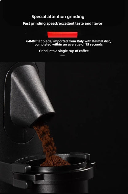 LX T64 Variable Speed Coffee Bean Grinder Machine 64mm Flat Burr Espresso Coffee Grinder Single Dose Grinder Miller