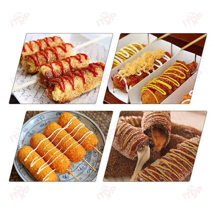 ITOP 12L Commercial Automatic Cheese Hot Dog Sticks Fryer Electric Korean Mozzarella Corn Dog Fryer Machine
