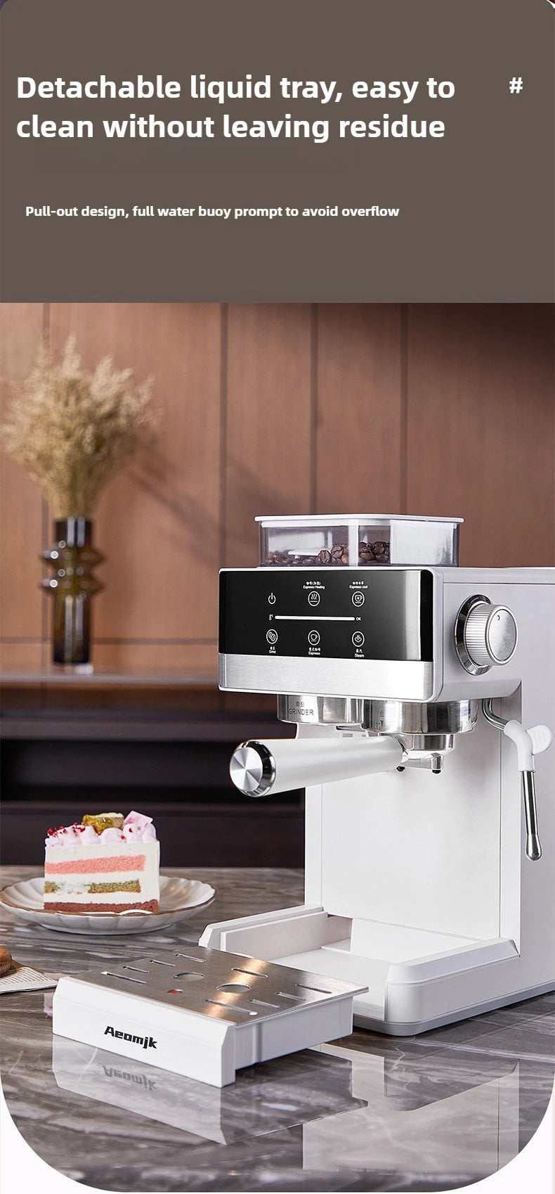 Hot and Cold Dual Extraction and Grinding Italian Coffee Machine Portable Automatic Home Smart Coffee Machine Coffee Grinder