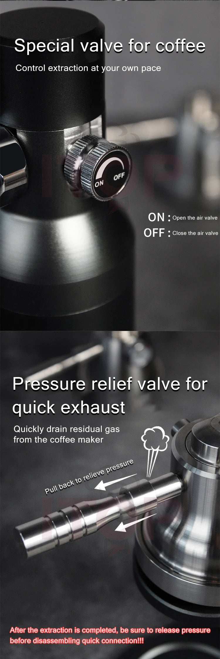 ITOP Pneumatic Coffee Machine Portable Manual Home Outdoor Air Pump Air Pressure Extraction Espresso Semi-automatic Coffee Maker