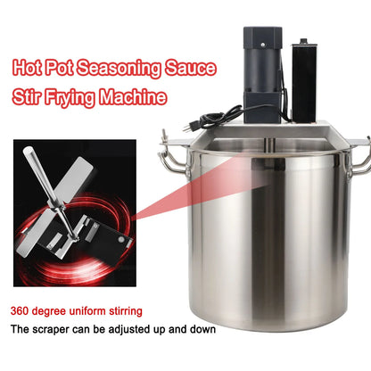 Automatic Hot Pot Fried Machine Small Mixer Food Mixing Stainless Steel Barrel Non Stick Pan Hot Pot Seasoning Stir-Frying