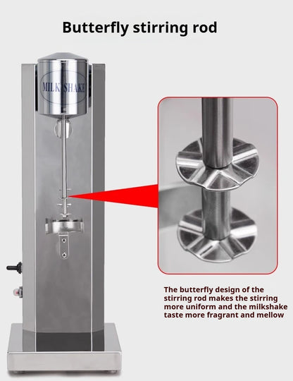 OneHappy Stainless Steel Milkshake Machine – Commercial Pearl Milk Tea & Milk Frothing Blender for Restaurants & Cafés