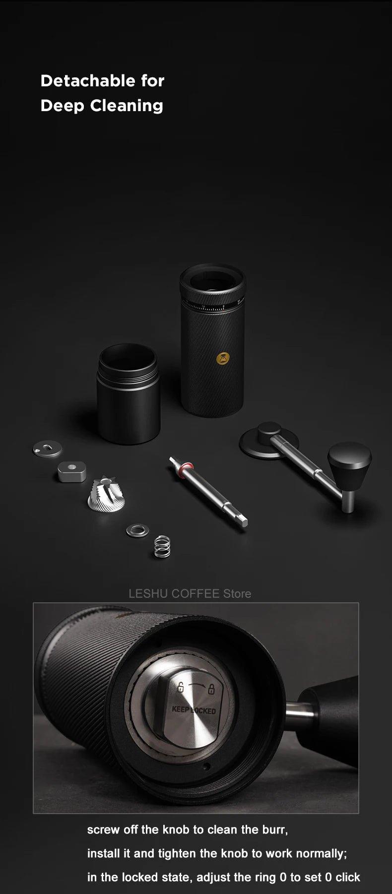 TIMEMORE Chestnut S3 Manual Coffee Grinder – S2C890 Burr, 0.015mm External Adjustment, Premium Hand Espresso Grinder