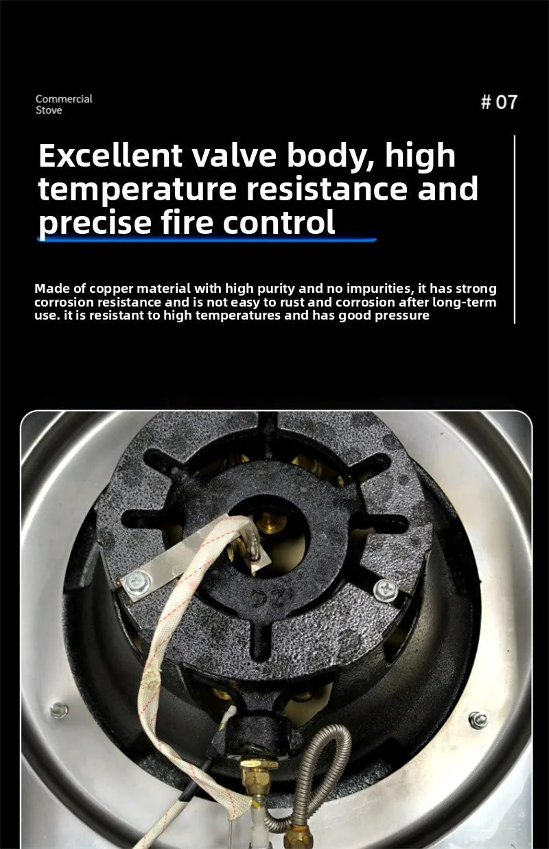 Home Fierce Fire Stove Gas Cooktop Commercial Single Burner Medium and High Pressure Liquefied Gas Stove Energy-saving Gas Hob