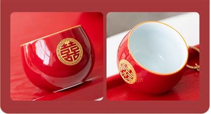 Ceramic Tea Set for Weddings, Home Teapot, Engagement and Dowry Gift, New lyweds