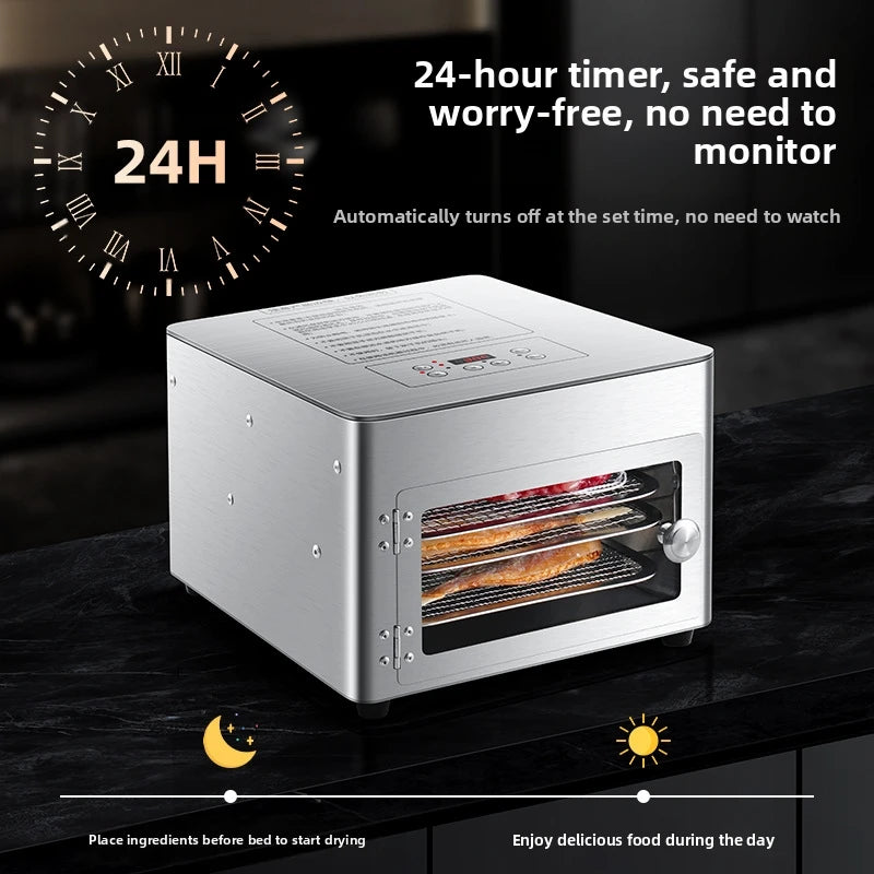 Commercial 5-Layer Stainless Steel Dehydrator with Digital Temperature Control