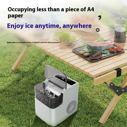 MOCATT Desktop Fully Automatic Bullet Shaped Ice Making Machine, Capable Of Making 9 Pieces Of Ice At Once, Continuously Making