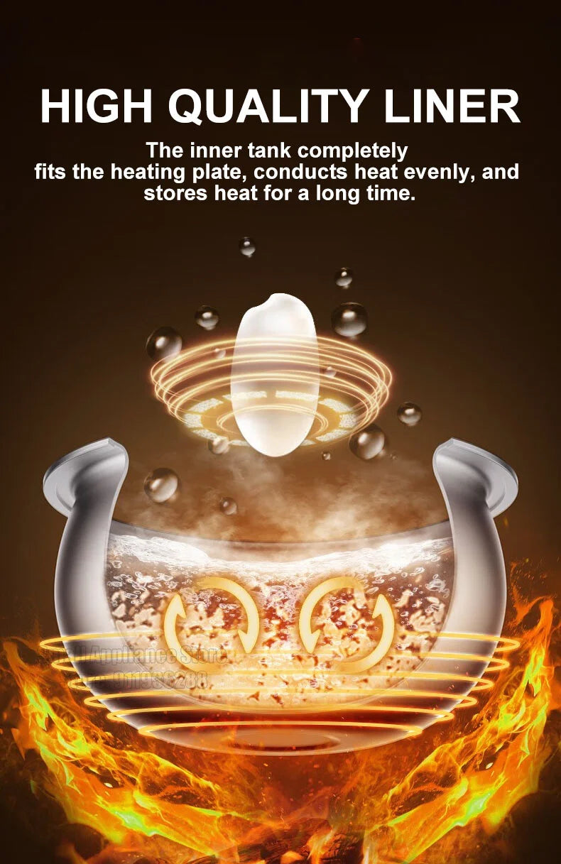 SUPOR 2L Household Rice Cooker LED Display 24H Intelligent Timing Rice Cooking Pot Good Taste 316L Stainless Steel Multi Cooker