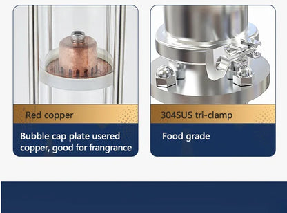 23L Home Distiller Alcohol Moonshine Electric Tubular Distilling Column Machine Wine Fermentation Used Distillation Equipment