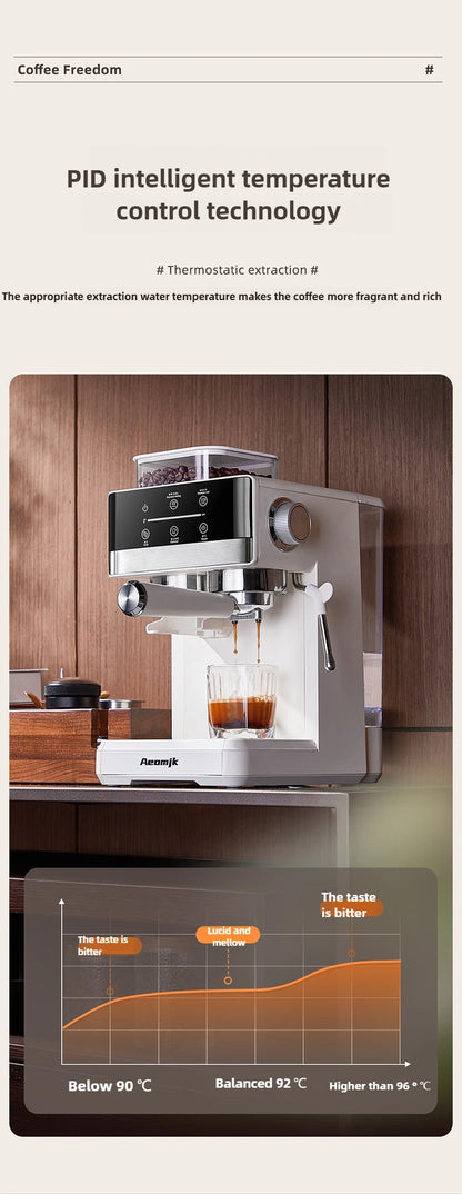 Hot and Cold Dual Extraction and Grinding Italian Coffee Machine Portable Automatic Home Smart Coffee Machine Coffee Grinder