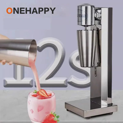OneHappy Stainless Steel Milkshake Machine – Commercial Pearl Milk Tea & Milk Frothing Blender for Restaurants & Cafés