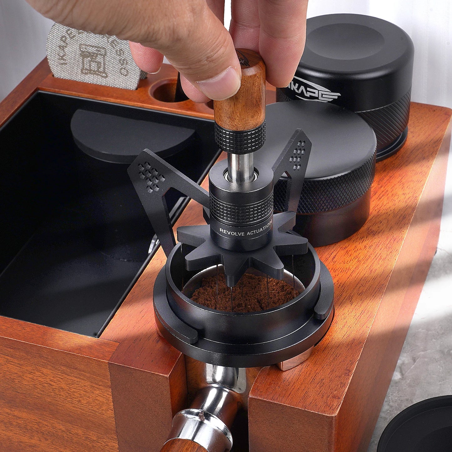 IKAPE Magnetic WDT Tools 51/54/58mm Espresso Rotary Coffee Needle Distributor Breville Coffee Stirrer Baristas Accessories Tools