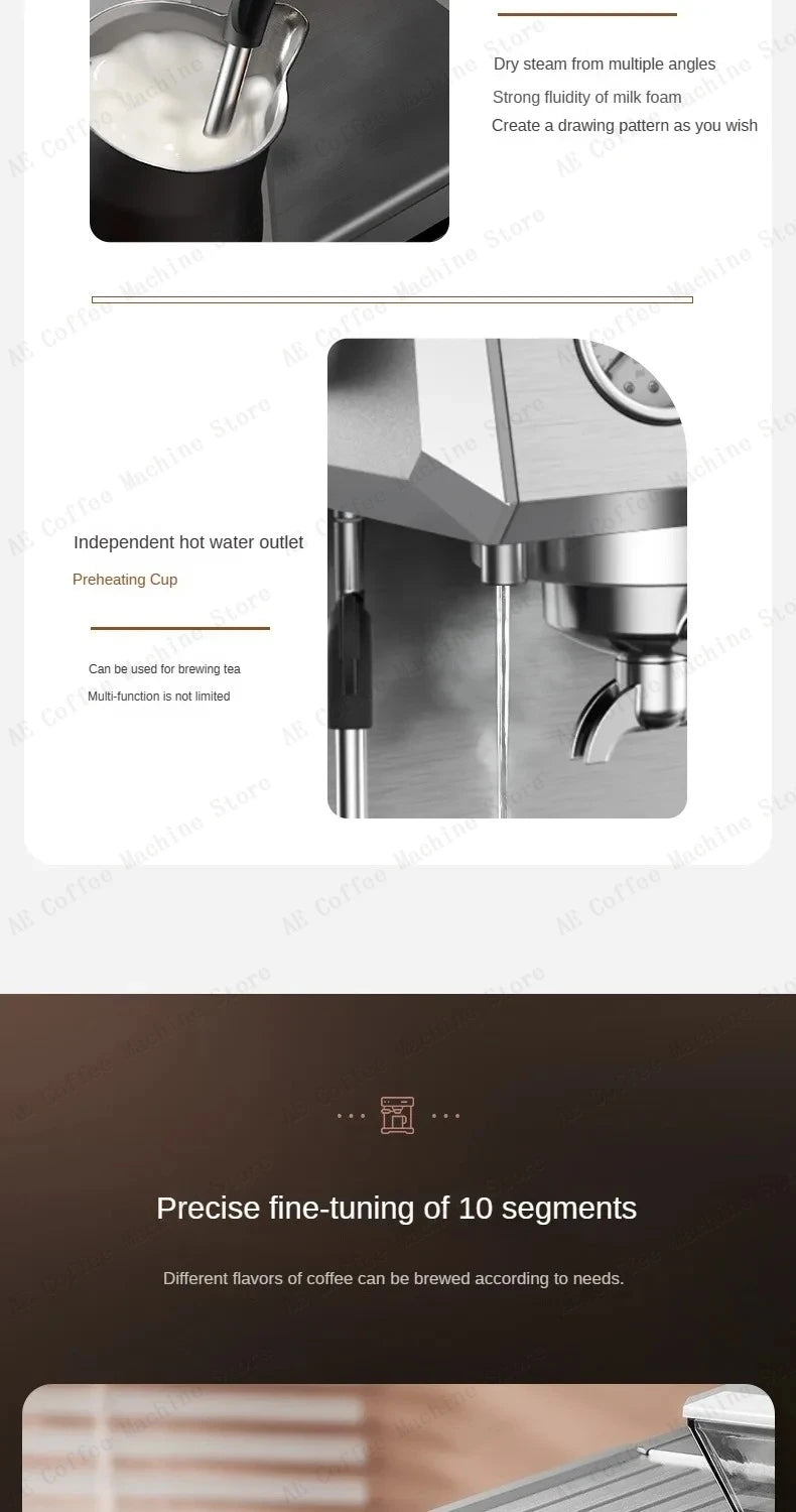 Integrated Grinder Coffee Machine Fully Automatic Espresso Coffee Machine Steam Milk Frothing Machine Italian-style Coffee Maker
