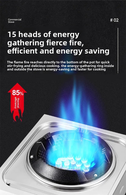 Home Fierce Fire Stove Gas Cooktop Commercial Single Burner Medium and High Pressure Liquefied Gas Stove Energy-saving Gas Hob