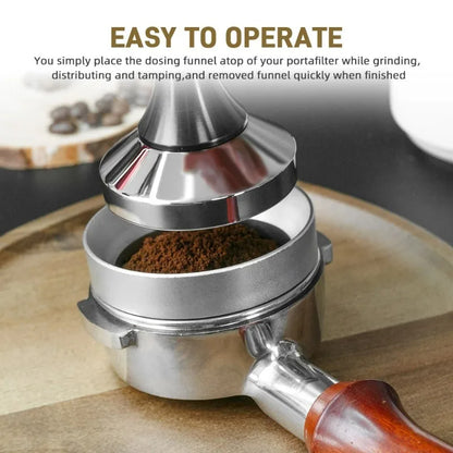 Espresso Coffee Press with Scale Constant Adjustment,Powdering Needle ,Powder Receiving Ring Coffee Press Mat Coffee Accessories