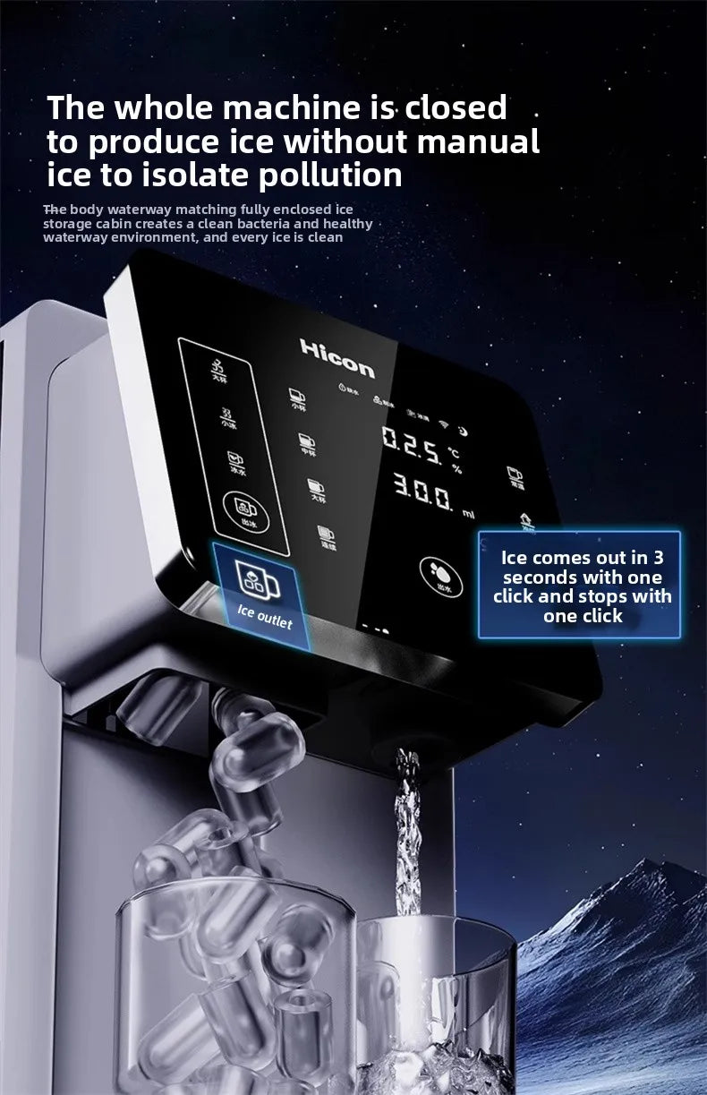 3-in-1 Ice Maker & Water Dispenser: Countertop Home Appliance with Instant Heating/Cooling, Large Capacity, Energy Saving
