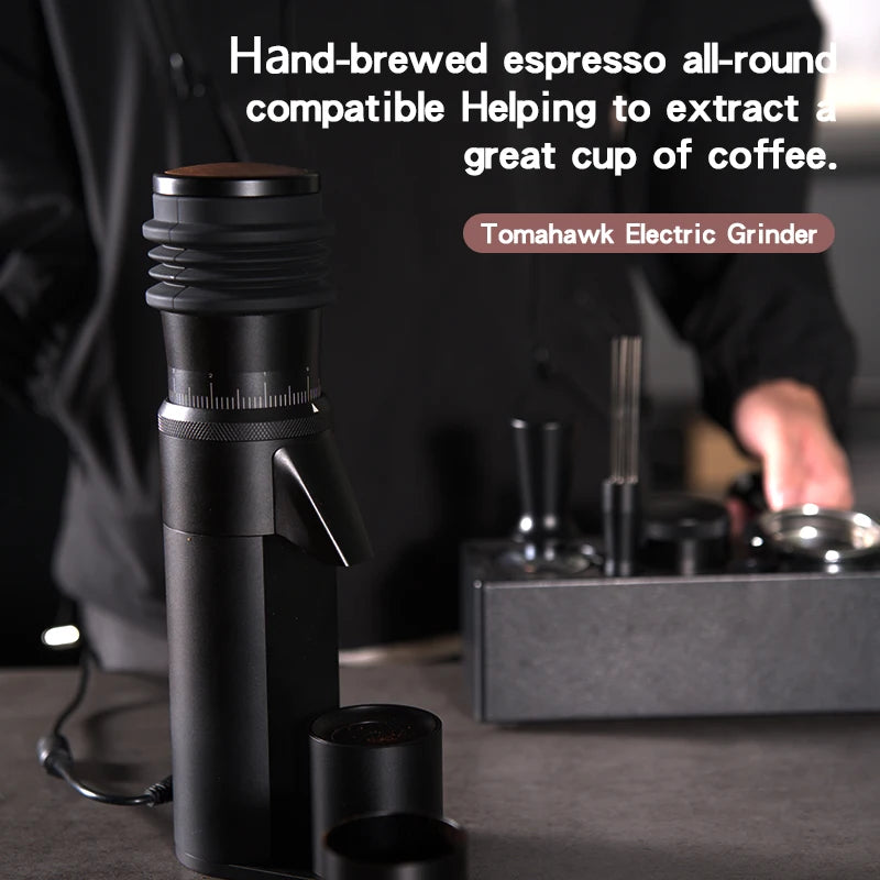 TOMAHAWK Electric Coffee Grinder 7-core 48mm Burr Household Silver Coffee Bean Grinder Coffee Miller Grinder for Espresso Filte