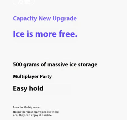 MOCATT Desktop Fully Automatic Bullet Shaped Ice Making Machine, Capable Of Making 9 Pieces Of Ice At Once, Continuously Making