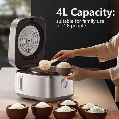 Joyoung Rice Cooker 4L Multifunctional Porridge Multigrain Rice Soup 1300W Fast Heating Cooker No Coated Stainless Steel Liner