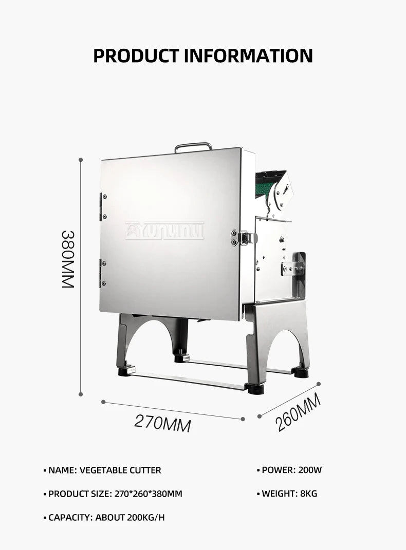 Commercial Food Chopper Green Onion Cutting Machine Pepper Slicer Kchenny Wielofunkcyjny