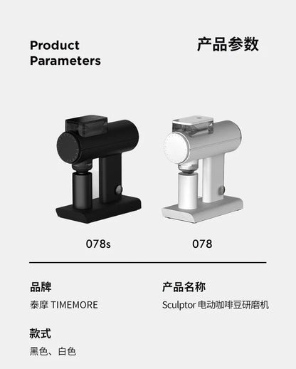 Timemore NEW Sculptor 078/078S Electric Coffee Grinder Commercial professional  220V Fully Automatic Speed Adjustment Espresso