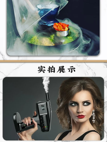 Cocktail Smoke Gun, Vapour Blaster Cocktail Bubble Smoke Gun with 5-Flavour Aroma Liquid and Edible Bubble for Food and Drink