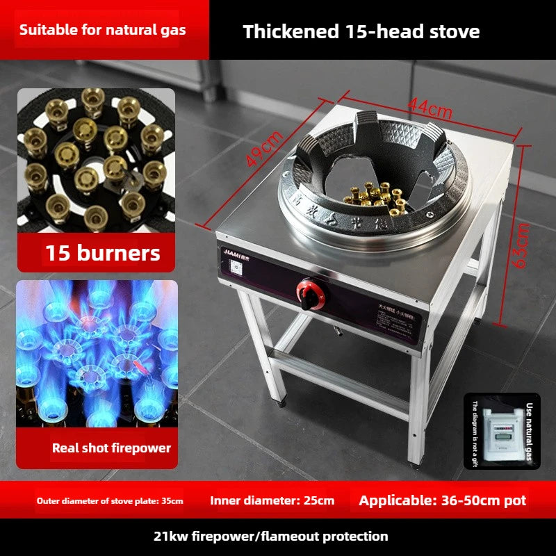 Home Fierce Fire Stove Gas Cooktop Commercial Single Burner Medium and High Pressure Liquefied Gas Stove Energy-saving Gas Hob